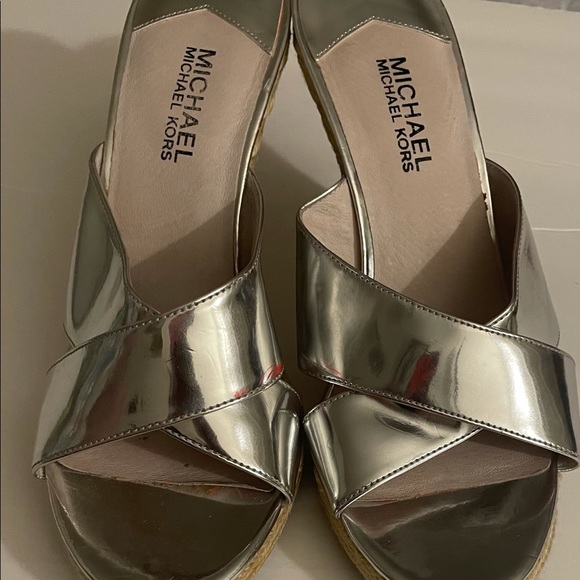 Michael Kors Silver Mules - Picture 7 of 14